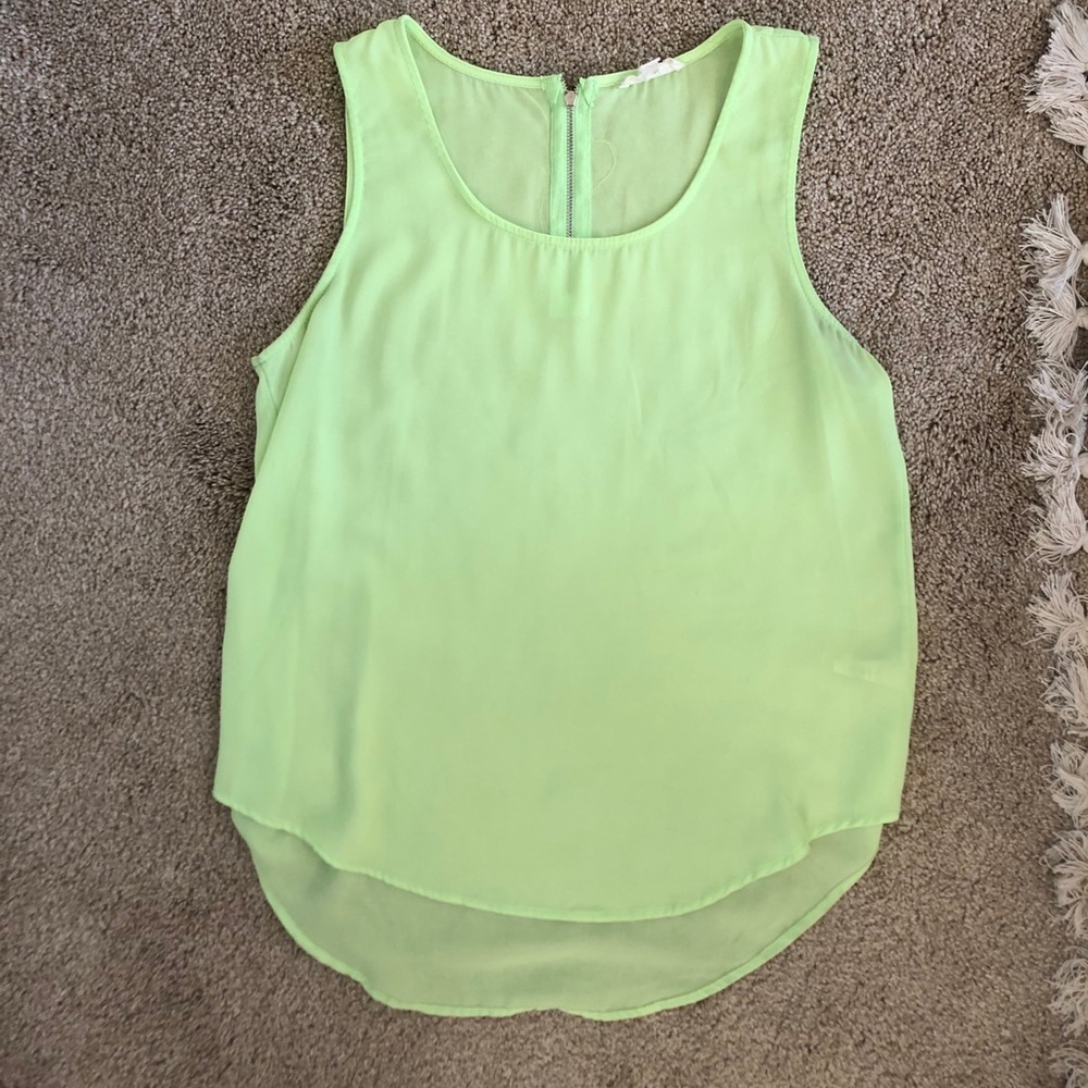 Lemon-lime sheer top